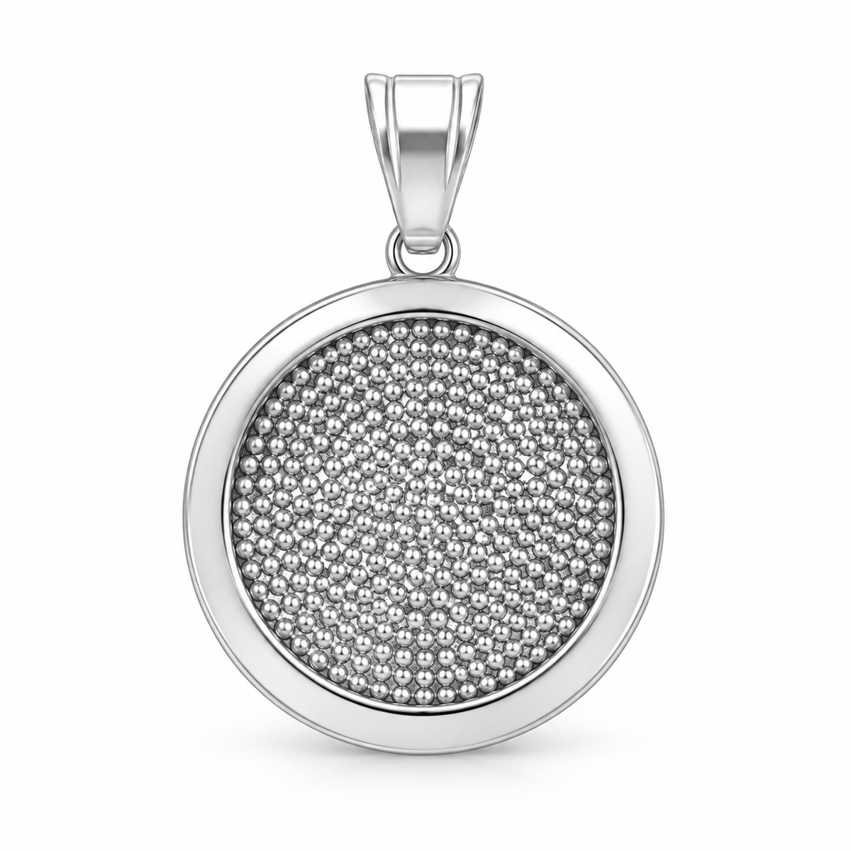 Iced Smiley Skull CZ Pendant – Silver Plated 316L – image 3