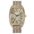 1124 Two-Tone Silver & Gold-Color Alloy Iced Out Quartz Watch