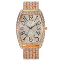 1125 Rose Gold-Color Alloy Iced Out Quartz Watch