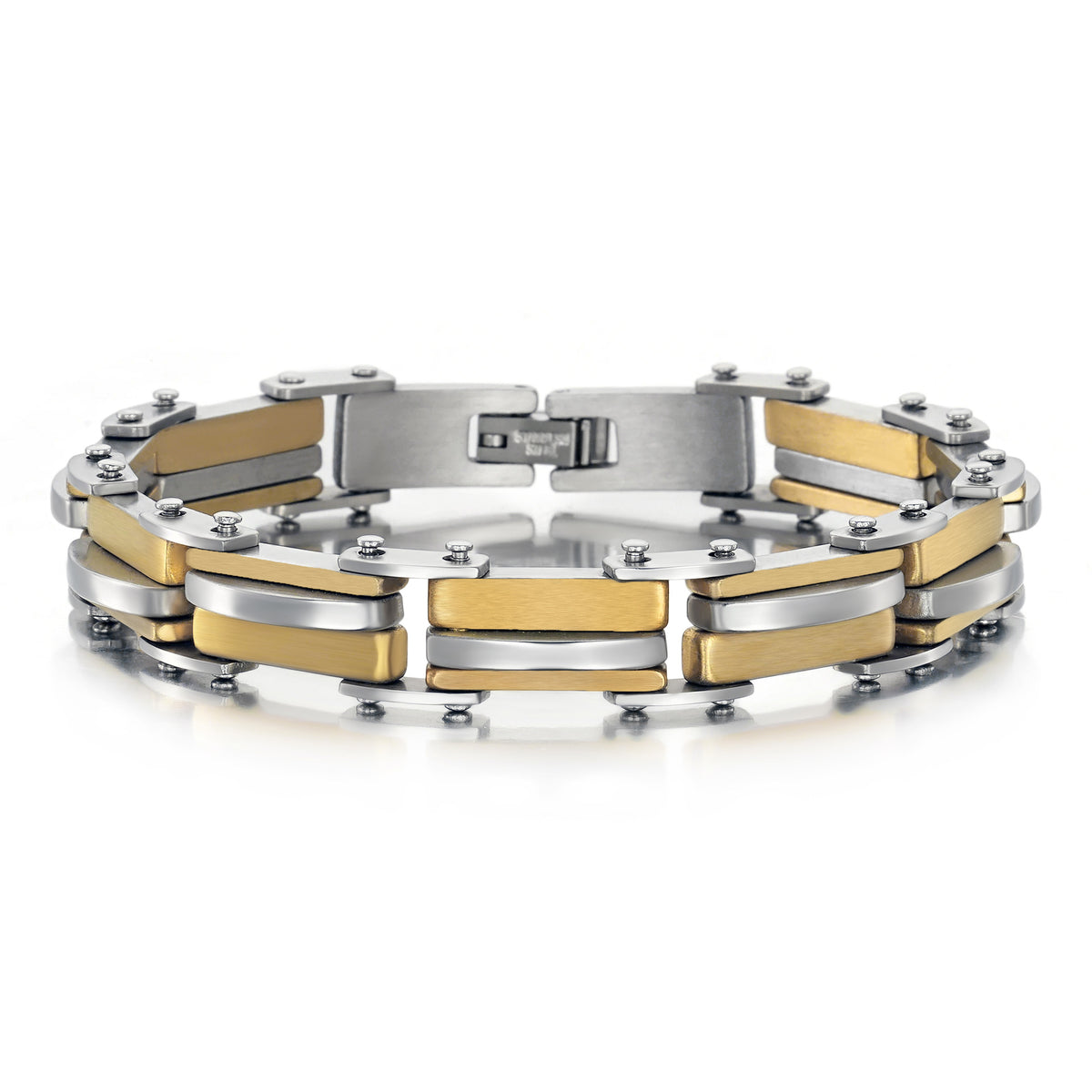 2005 |M| Stainless Steel Geometric Link Bracelet
