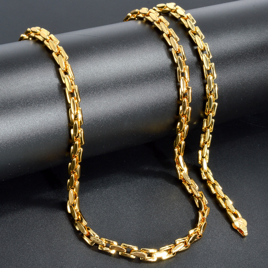 7004 |G| Copper Italian Style Link Chain | 18K Gold-Plated