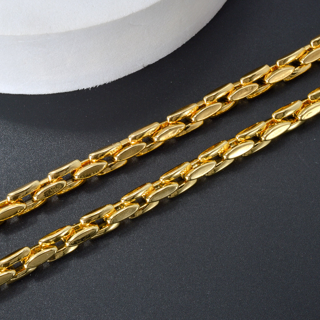 7004 |G| Copper Italian Style Link Chain | 18K Gold-Plated