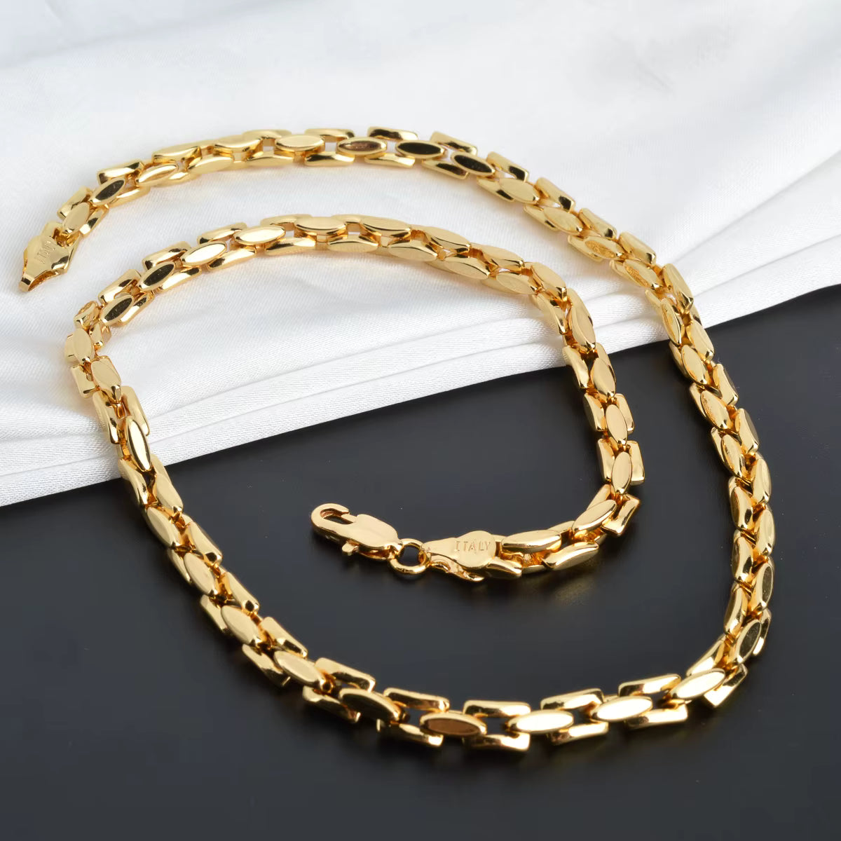 7004 |G| Copper Italian Style Link Chain | 18K Gold-Plated