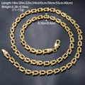 7005 |G| Gold-Plated Brass Horseshoe Link Chain Necklace