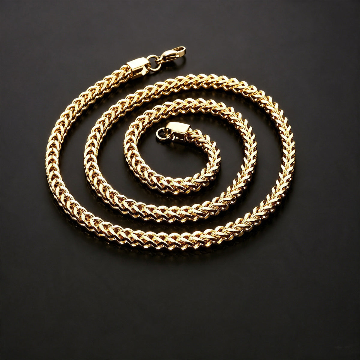 7000 |W| 4mm Franco Chain | Gold-Plated Stainless Steel