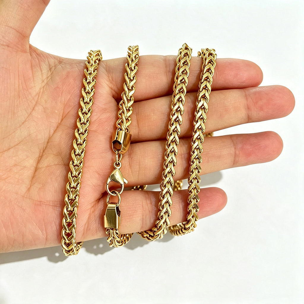 7000 |W| 4mm Franco Chain | Gold-Plated Stainless Steel
