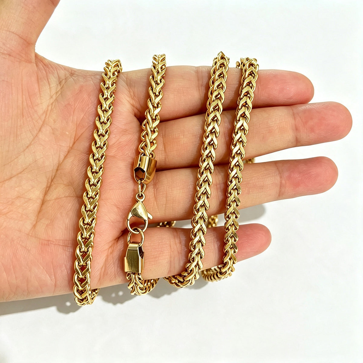 7000 |W| 4mm Franco Chain | Gold-Plated Stainless Steel