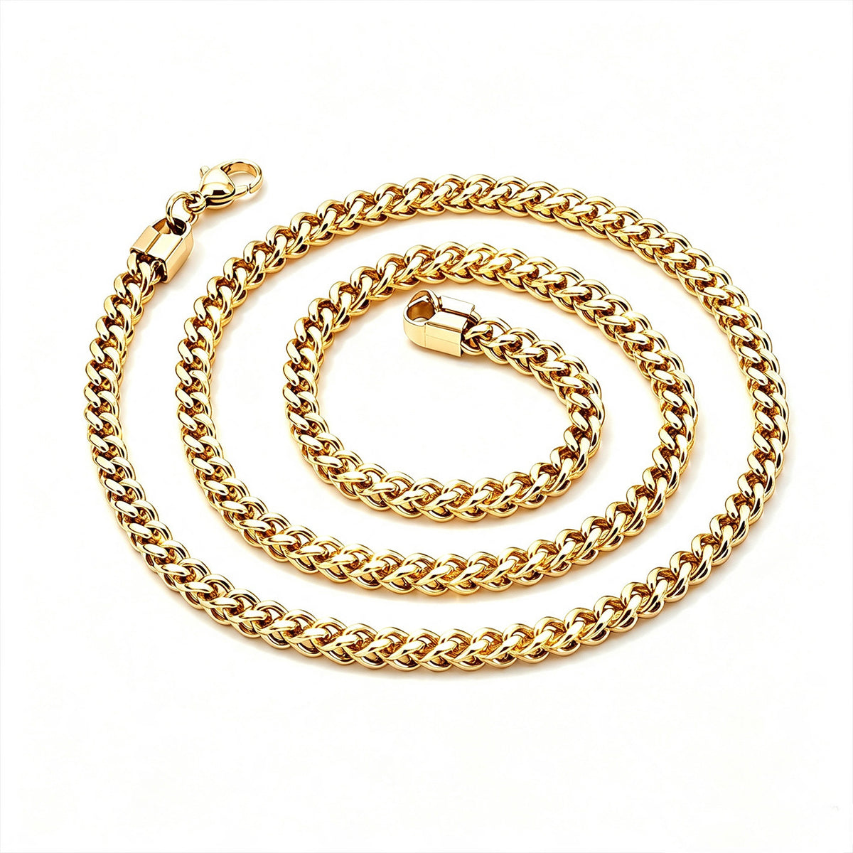 7000 |W| 4mm Franco Chain | Gold-Plated Stainless Steel