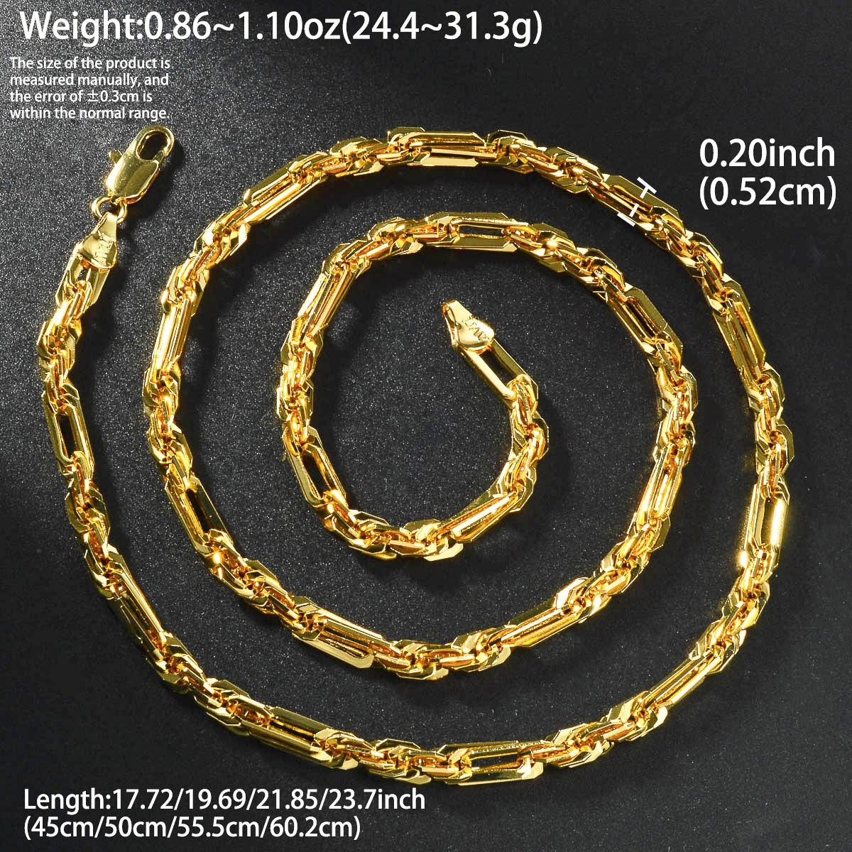 7003 |G| Premium Brass Milano Rope Chain | Gold-Plated Luxury