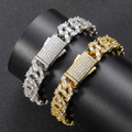 2013 |H| Gold-Plated Brass Bracelet with 5A+CZ Stones | 8 in