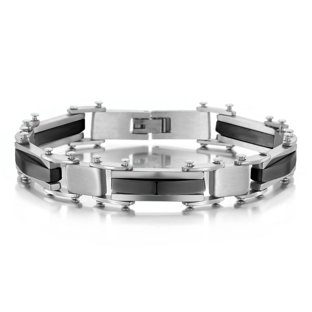 2004 |M| Multi-Layer Stainless Steel Geometric Bracelet