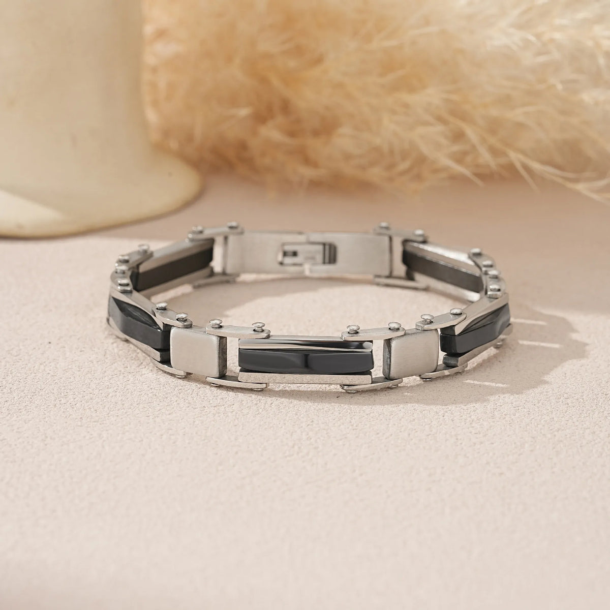 2004 |M| Multi-Layer Stainless Steel Geometric Bracelet