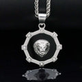 1121 Stainless Steel Iced Lion Head Pendant