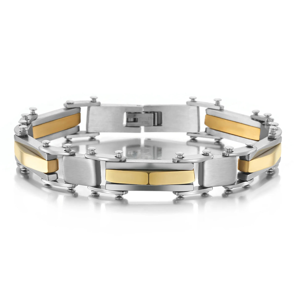 2004 |M| Multi-Layer Stainless Steel Geometric Bracelet